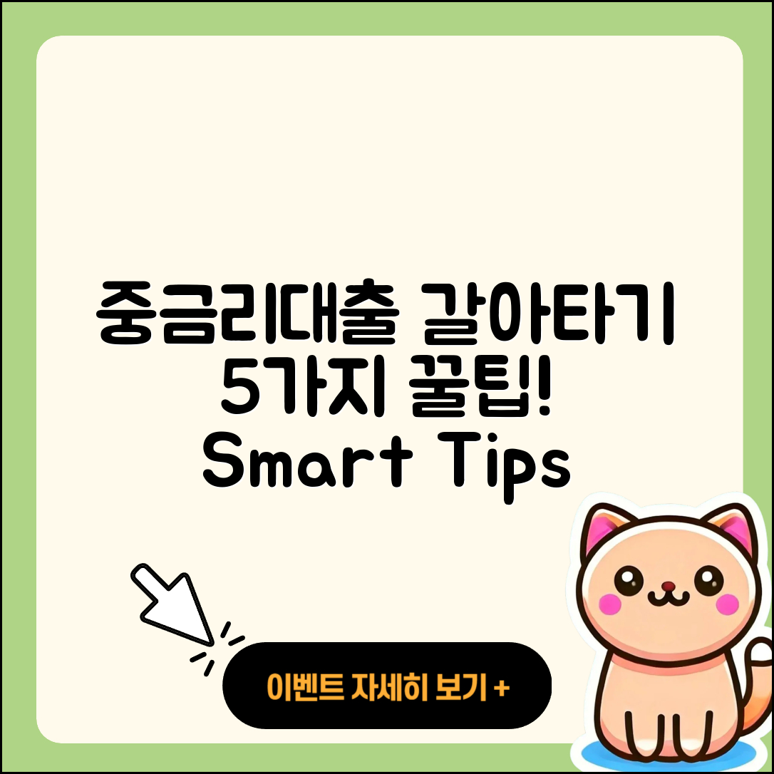 중금리대출 갈아타기 5가지 꿀팁!
