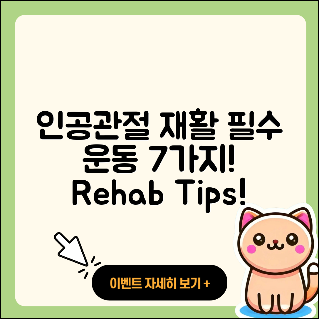 인공관절 재활운동 7가지 필수 방법